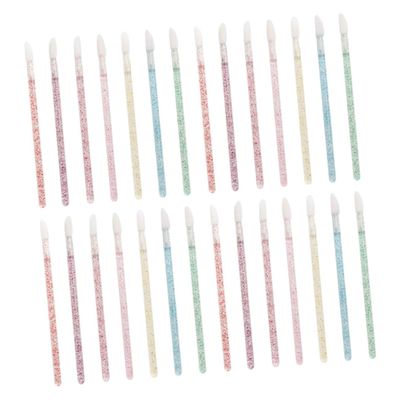 COOLHIYA 350pcs Disposable Lip Gloss Applicators Crystal Handle Makeup Beauty Tools Portable Lipstick Brushes for Travel Professional Use