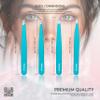 MARKHOR Crystal Cyan Eyebrow Tweezers for Women Facial Hair, Splinter and Ingrown Hair Removal Tweezers Set, Professional Pointed and Slant Tweezers for Eyebrows, Precision Tweezers for Eyebrows view 4