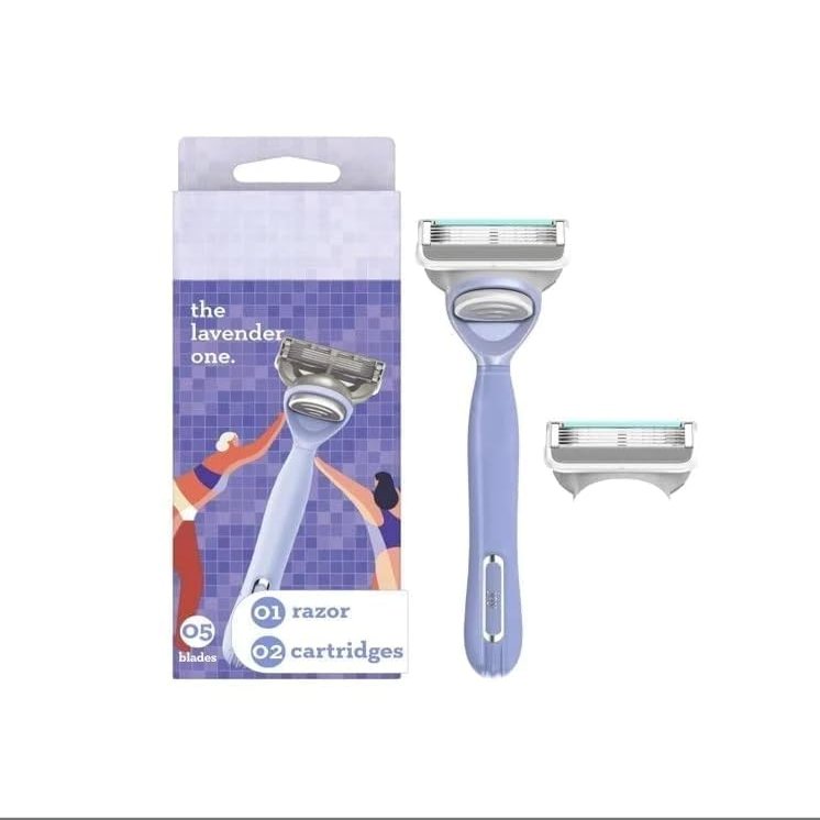 Razo'r for Women, 5 blades, Manual Razo'r, Handle +2 Blade Razo'r Refills, 44 Smooth Shaves. Pack of 1