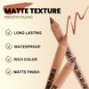 KIMIEYE 6Pcs Velvet Matte Finish Lip Liner Makeup Set for Women, High Pigmented Long Lasting Waterproof Smooth Cream Lip Pencils for Define & Sculpting Lips Shades, #2 BROWN SHADE view 3