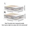 3PCS Large Collapsible Underbed Storage With Clear Window And Zip Breathable Blanket Storage Bag Multi Purpose Bedroom Storage Drawer(L100x25x18cm) view 3