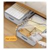 3PCS Large Collapsible Underbed Storage With Clear Window And Zip Breathable Blanket Storage Bag Multi Purpose Bedroom Storage Drawer(L100x25x18cm) view 4