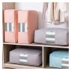 3PCS Foldable Storage Bag Non-Woven Clothing Organizer Wardrobe Closet Clothes Organizer Pillow Quilt Blanket Home Storage Bags(Gray,70x50x26cm) view 3