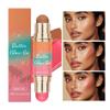 Dual-Ended Blush & Bronzer Stick  2-in-1 Creamy Contour & Cheek Tint, Hydrating Vegan Multi-Use Makeup for Natural Radiant Finish, Cruelty-Free (Berry Tan) view 2