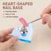 Nail Stand for Press Ons, Nail Holder for Painting Nails, Press on Nail Holder and Double-sided Tape, 1 Heart Acrylic Magnetic Fake Nail Stands for Nail Art DIY Display Home Salon Supplies(Silver) view 4