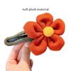 Chic Plush Flower Hair Clip Elegant Beige Floral Barrette for Women Girls Autumn Winter Colors (Combination 2 (3 Pairs)) view 2