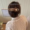 Chic Plush Flower Hair Clip Elegant Beige Floral Barrette for Women Girls Autumn Winter Colors (Combination 2 (3 Pairs)) view 4