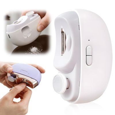 2026 New Electric Nail Clipper, Multifunctional Nail Trimmer Toe Nail Clippers with Nail Scraps Storage, Safety Electric Polishing Nail File for Thick Toenails, Adult, Seniors (White)