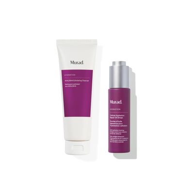 Murad Fresh & New Combo - AHA/BHA Exfoliating Cleanser and Cellular Hydration Repair Oil Drops to remove Dull, Dry Skin and Boost Radiance and Hydration, Set of 2