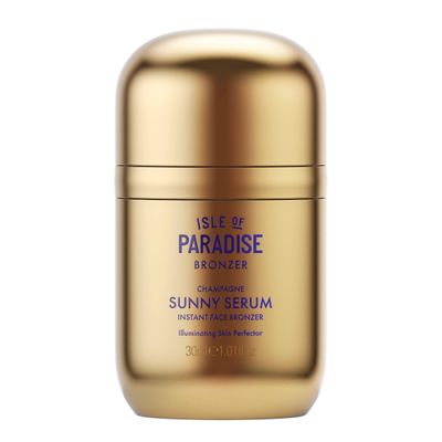 Isle Of Paradise Sunny Serum Instant Face Bronzer- Champagne, Buildable Wash-Off Formula for Versatile Wear, Niacinamide Serum, 1.01 Fl. Oz