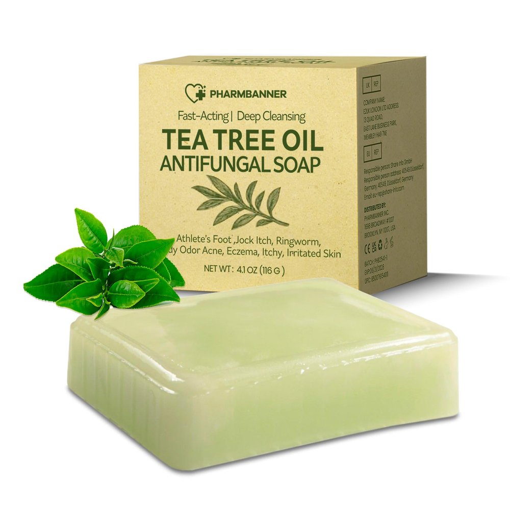 PHARMBANNER Tea Tree Antifungal Soap Bar  Body Wash