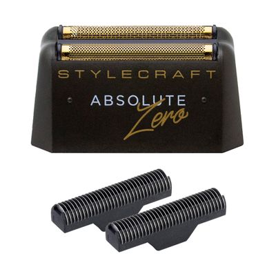 StyleCraft Replacement Gold Titanium Foil Head with two Echo Cutters for Absolute Zero Mens Shaver