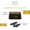 StyleCraft Replacement Gold Titanium Foil Head with two Echo Cutters for Absolute Zero Mens Shaver view 2