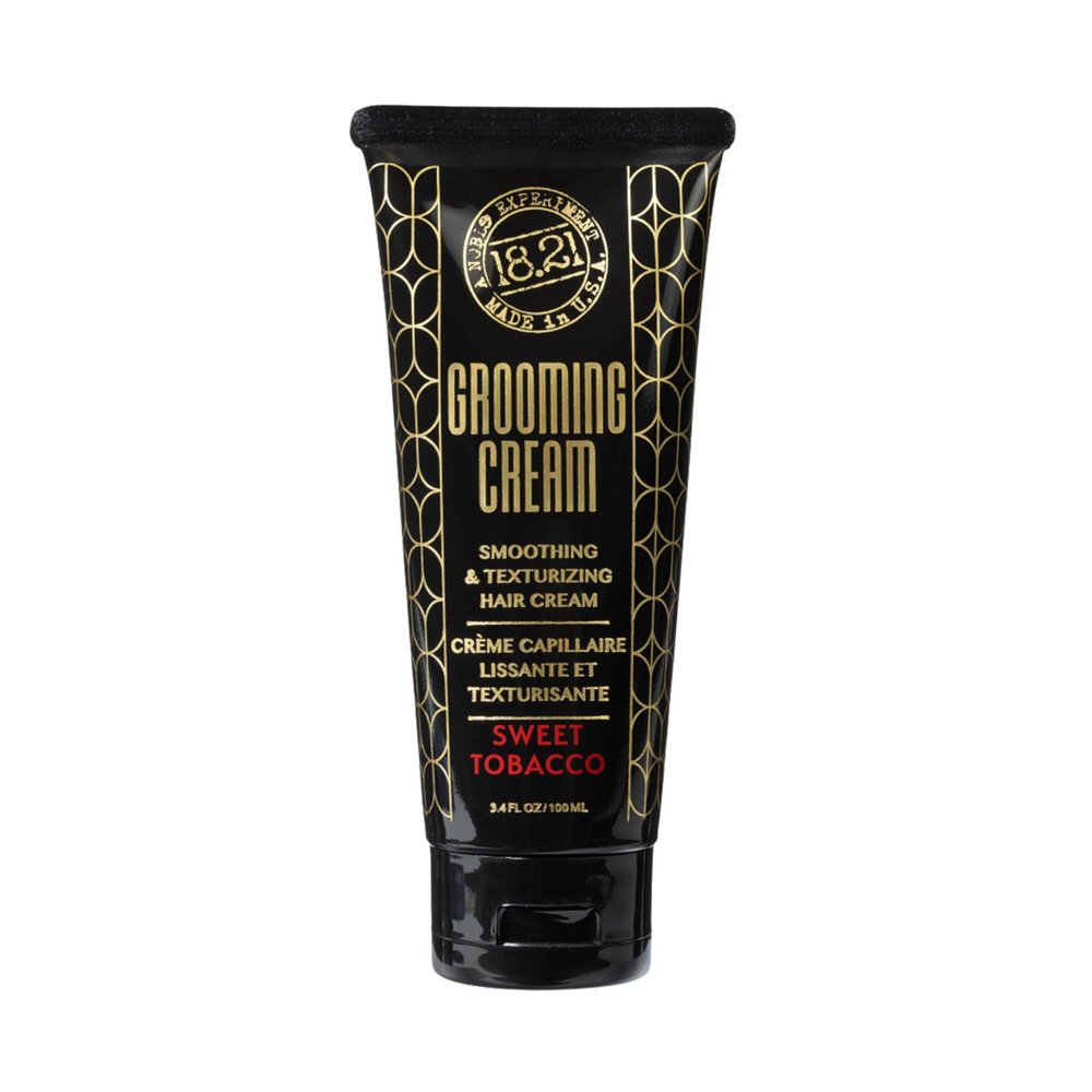 18.21 Man Made - Grooming Hair Smoothing & Texturizing Cream for Men  Frizz Control, Lightweight Styling with Soft Hold & Natural Finish - 3.4 oz