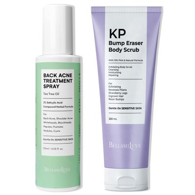 Back Acne Spray + KP Bump Eraser Body Scrub Complete Body Acne & Texture Treatment Set