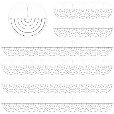 50 PCS Heat Shield Guards with Scale for Hair Extensions, Single Hole Spacer Template, Clear Pvc Fusion Glue Protector for Hair Extension Bonding
