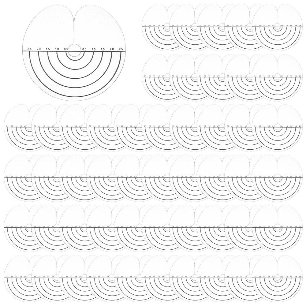 50 PCS Heat Shield Guards with Scale for Hair Extensions, Single Hole Spacer Template, Clear Pvc Fusion Glue Protector for Hair Extension Bonding