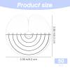 50 PCS Heat Shield Guards with Scale for Hair Extensions, Single Hole Spacer Template, Clear Pvc Fusion Glue Protector for Hair Extension Bonding view 2