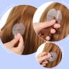 50 PCS Heat Shield Guards with Scale for Hair Extensions, Single Hole Spacer Template, Clear Pvc Fusion Glue Protector for Hair Extension Bonding view 4