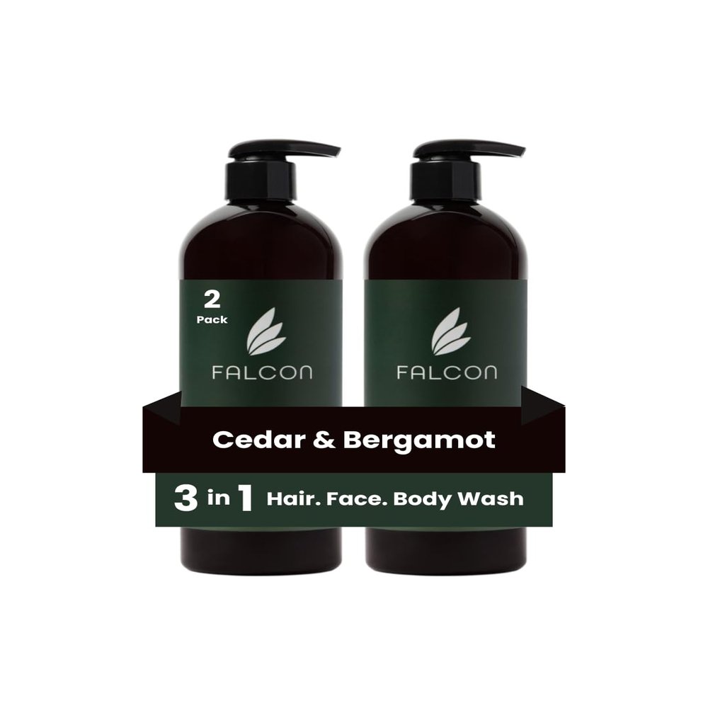 3-in-1 Hair Face Body Wash for Women & Men | 2-Pack | | Deep Moisturizing Skin & Nourishing Hair | Paraben & Sulfate Free 16.0 fl oz (Cedar)
