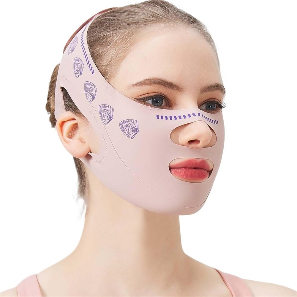 1pc Face Double Lifting Layer Support Jawline Contour Lip Definition Comfortable Toning Belts for Facial Lifting