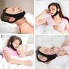 Adjustable Chin Strap Breathable Comfortable Breathe Face Lift Belt for Men Women for Facial Lifting(Black) view 4