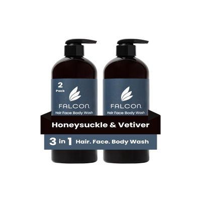 3-in-1 Hair Face Body Wash for Women & Men | 2-Pack | | Deep Moisturizing Skin & Nourishing Hair | Paraben & Sulfate Free 16.0 fl oz (Honeysuckle)