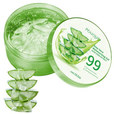 Fuveuua Organic Pure Aloe Vera Gel - Soothing Cooling Gel for Sunburn Relief & sun burnt after-sun gel for skin Face hair | pure 99% Plant-Derived, | 7.05oz, Gentle for All Skin Types