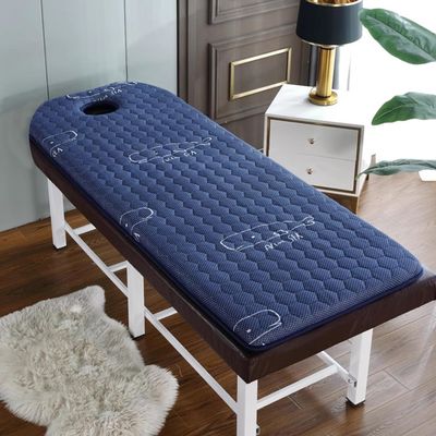 LDLCYCN Memory Foam Massage Table Mattress Topper with Non-Slip Elastic Band Thick 4Cm Lash Bed Topper for Massage Comfortable Massage Table Pad Lash Bed Cushion Square Head,Blue(r),190 * 70cm