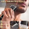 Beard Trimmer for men, Vacuum Mustache Trimmer with Type-C Charging, IPX7 Waterproof Electric Shaver Body Hair Trimmer for Men with LCD Display, Length Adjustable Blade Wheel (1/25"-4/5") (Black) view 4