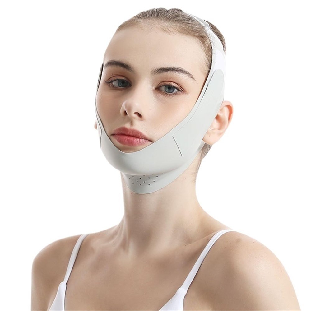 Adjustable V-Face Lifting Strap for Sleep Support Double Chin & Nasolabial Folds Reducer Comfortable Breathable Design for Facial Lifting