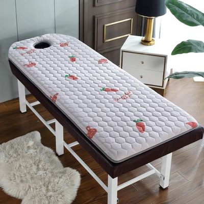LDLCYCN Memory Foam Massage Table Mattress Topper with Non-Slip Elastic Band Thick 4Cm Lash Bed Topper for Massage Comfortable Massage Table Pad Lash Bed Cushion Square Head,White(r),190 * 75cm