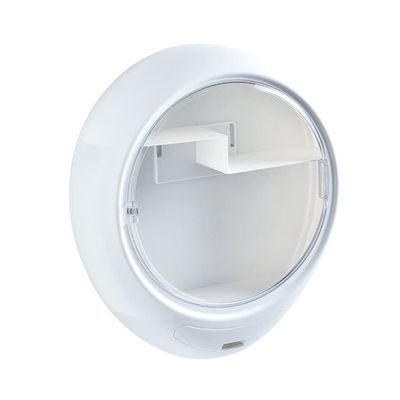 ASWRTYJO Wall-mounted Makeup Holder Round Cosmetic Storage Box Jewelry Organizer for Toner Cream Shelf Self-adhesive(Onecolor)