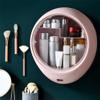 ASWRTYJO Wall-mounted Makeup Holder Round Cosmetic Storage Box Jewelry Organizer for Toner Cream Shelf Self-adhesive(Onecolor) view 4