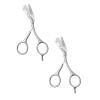 Eyebrow Scissors Stainless Steel Trimmer Eyebrow Scissors with Comb Eyebrow Trimming Scissors Hair Removal Beauty Tool for Women Men (2) view 1