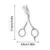 Eyebrow Scissors Stainless Steel Trimmer Eyebrow Scissors with Comb Eyebrow Trimming Scissors Hair Removal Beauty Tool for Women Men (2) view 2