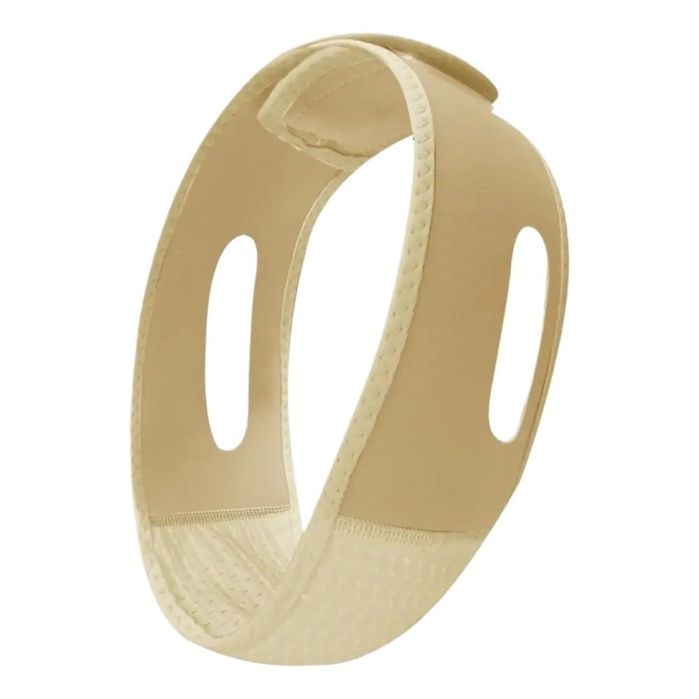 Adjustable Face Slimming Strap Jawline Shaper Chin V Line Lifting Mask for Sleeping for Facial Lifting(KHAKI)