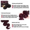 Body Wave Human Hair Bundles 1B99J Burgundy 8 10 12 Inch Body Wave Bundle Human Virgin Remy Hair 3 Bundles Soft Silky Hair Extensions Weave No Tangle for Black Women view 2