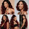 Body Wave Human Hair Bundles 1B99J Burgundy 8 10 12 Inch Body Wave Bundle Human Virgin Remy Hair 3 Bundles Soft Silky Hair Extensions Weave No Tangle for Black Women view 3