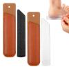 2PCS Clear Glass Nail Files with Leather Storage Bag, Transparent Nano Glass Foot File, Portable Glasses Foot Files for Feet, for Dead Skin Removal, Calluses, Nail Shaping(Black Clear) view 1