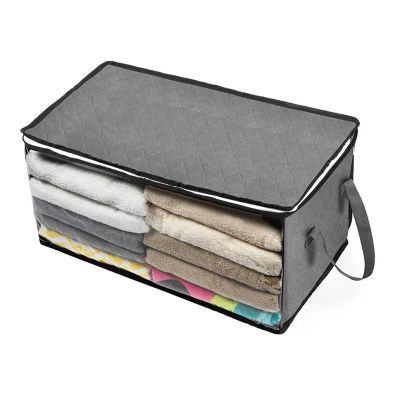 3PCS Hot Non Woven Storage Box Quilt Foldable Storage Bag Closet Clothing Blanket Storage BoxDust Proof And Moisture Proof