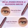 HDFDREO Shadow Liner 2-In-1 Eyeliner & Eyeshadow,Shadow Liner Duo,Plum Eyeshadow Stick,Waterproof,Long-Lasting & Smudge-Proof Wear,Smooth,Easy To Color (Champagne Gold+Purple) view 3