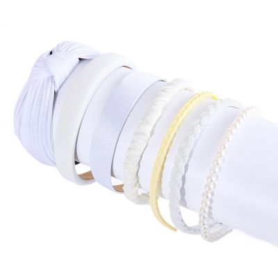 1 Set Versatile High Top Design Hairband With Simulated Pearls Securely Fit Comfortable Wear Headwear For Women Teens Hair Ornament