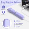 KINGTEE 5-in-1 Electric Bikini Trimmer for Women  IPX7 Waterproof Shaver, Cordless Body & Facial Razors for Women, Ceramic Blades, USB-C Rechargeable, Painless Hair Removal Kit (Purple) view 3