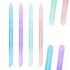 4 PCS Glass Cuticle Pusher Tool, Dual Ended Glass Cuticle Stick, Professional Crystal Manicure Pusher with Leather Case view 1