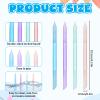 4 PCS Glass Cuticle Pusher Tool, Dual Ended Glass Cuticle Stick, Professional Crystal Manicure Pusher with Leather Case view 2