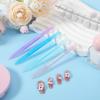 4 PCS Glass Cuticle Pusher Tool, Dual Ended Glass Cuticle Stick, Professional Crystal Manicure Pusher with Leather Case view 3