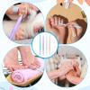 4 PCS Glass Cuticle Pusher Tool, Dual Ended Glass Cuticle Stick, Professional Crystal Manicure Pusher with Leather Case view 4