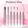 7-Piece Set Angled Eyeliner Brush, Multifunctional Practical Eye Brushes for Makeup Professional Makeup Brush Set for Women Girls Cosmetic Applicators view 2