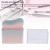 Angled Flat Head Makeup Brush, Soft Foundation Brush for Contour Makeup, Portable Cosmetic Brushes for Makeup and Nail Art (Blue Pink Gradient) view 4